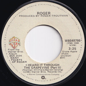 Roger - I Heard It Through The Grapevine (Part 1) / (Part 2) (7 inch Record / Used)