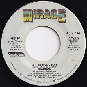 Shannon - Let The Music Play / (Dub Version) (7 inch Record / Used)