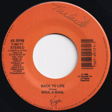 Load image into Gallery viewer, Soul II Soul - Back To Life (A Capella Intro) / (Instrumental) (7 inch Record / Used)
