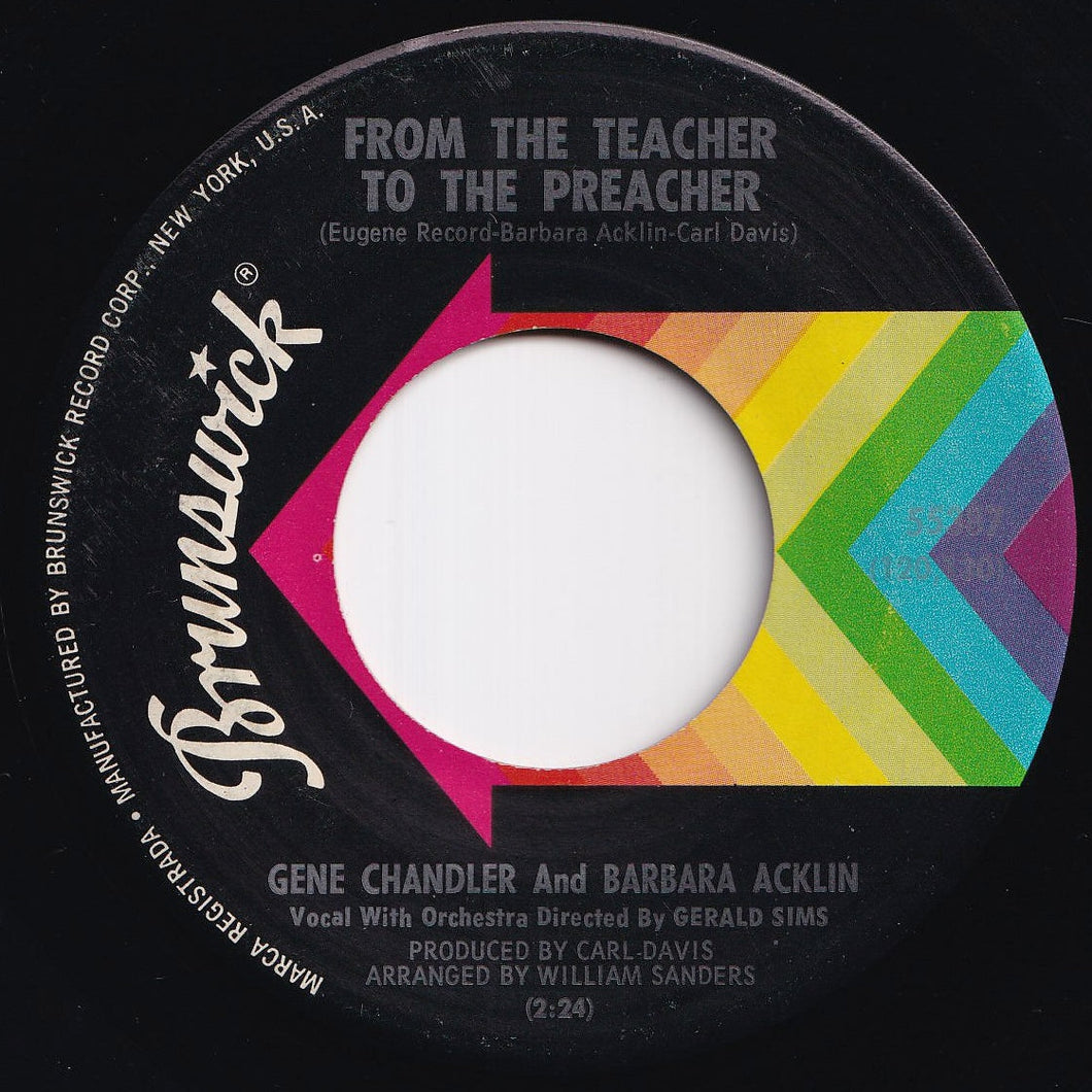Gene Chandler, Barbara Acklin - From The Teacher To The Preacher / Anywhere But Nowhere (7 inch Record / Used)