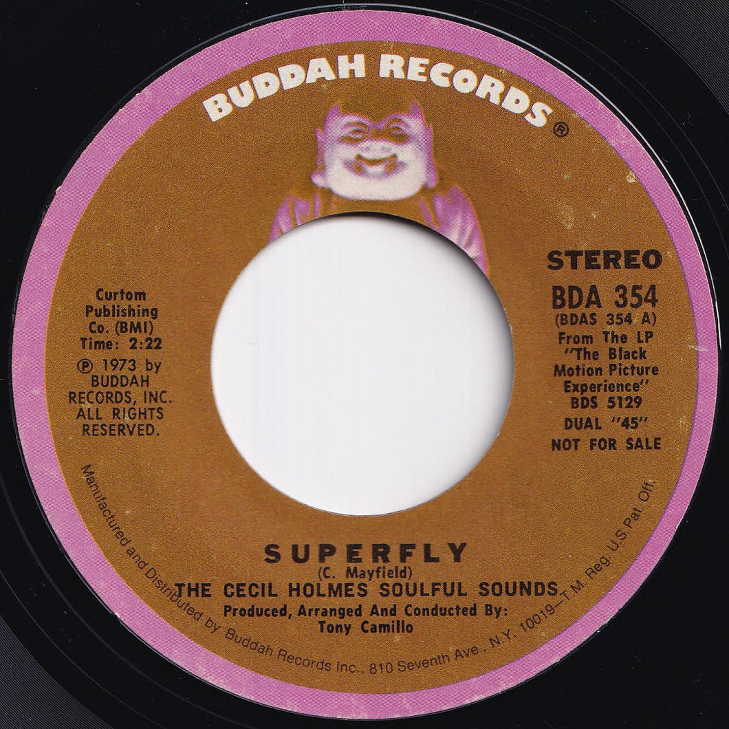 Cecil Holmes Soulful Sounds - Superfly (Stereo) / (Mono) (7 inch Record / Used)