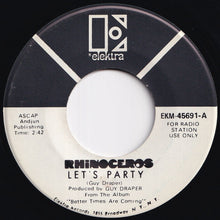 Load image into Gallery viewer, Rhinoceros - Let&#39;s Party / Old Age (7 inch Record / Used)
