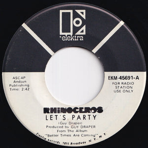 Rhinoceros - Let's Party / Old Age (7 inch Record / Used)