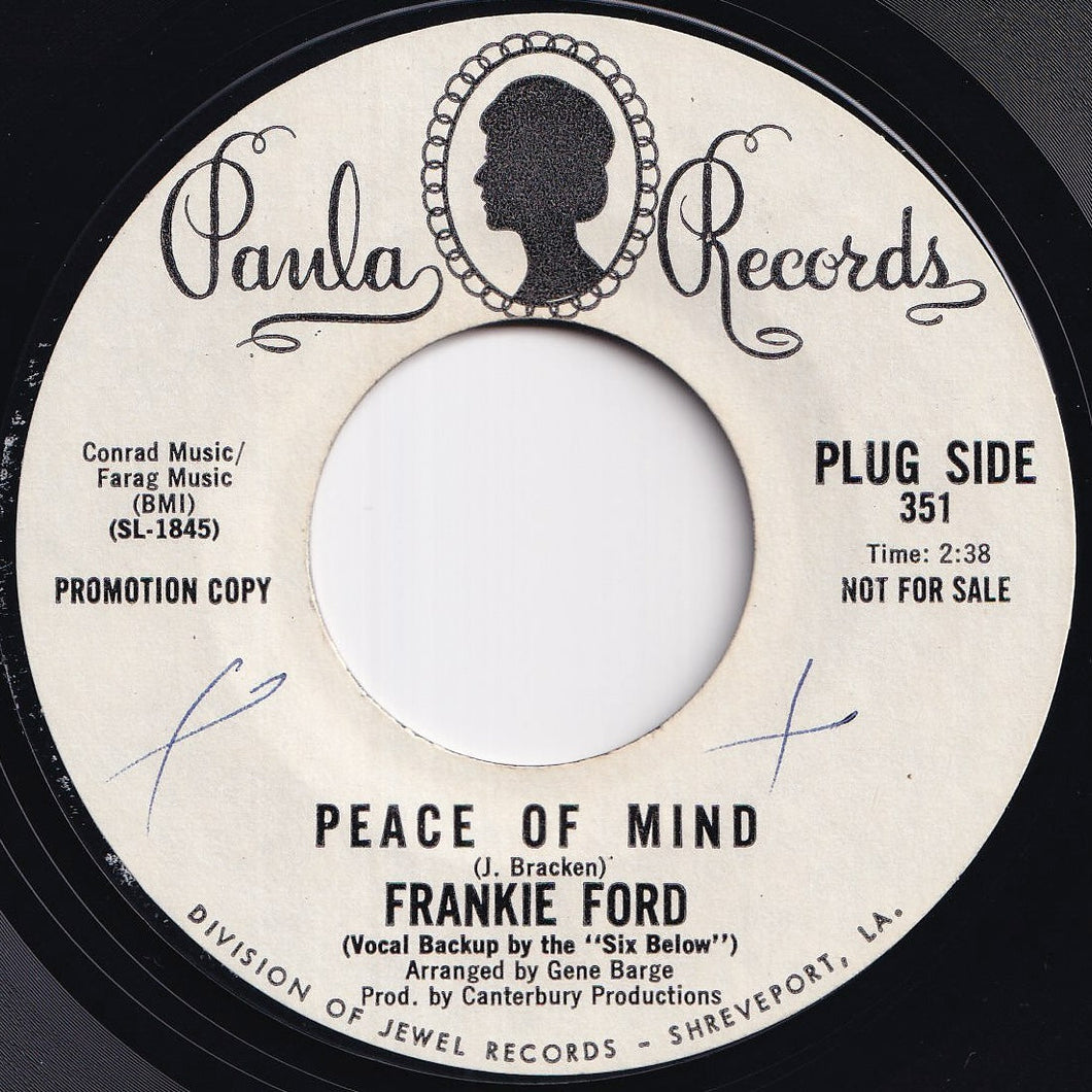 Frankie Ford - Peace Of Mind / I'm Proud Of What I Am (7 inch Record / Used)