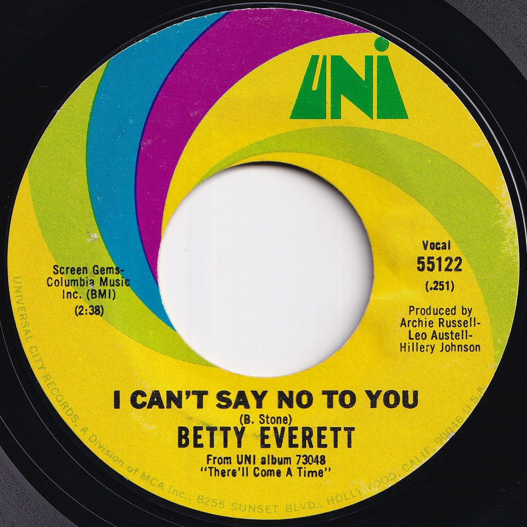 Betty Everett - I Can't Say No To You / Better Tomorrow Than Today (7 inch Record / Used)