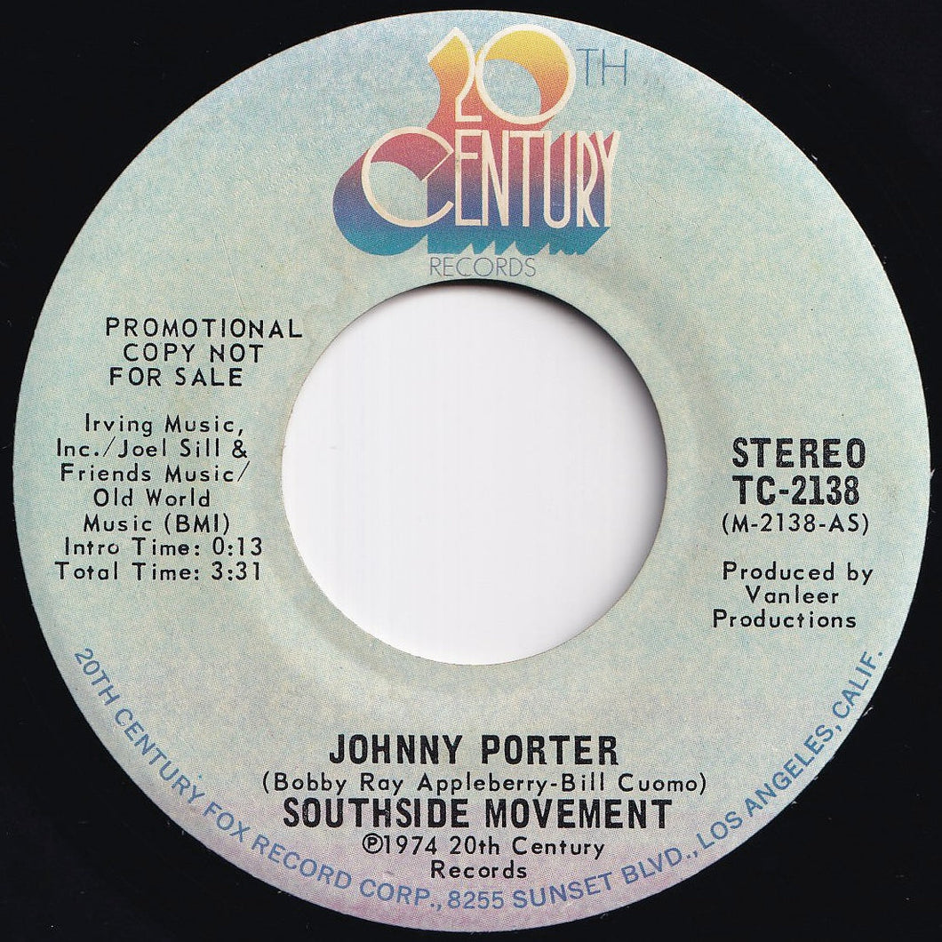 Southside Movement - Johnny Porter (Stereo) / (Mono) (7 inch Record / Used)