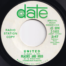 画像をギャラリービューアに読み込む, Peaches &amp; Herb - United / United (7 inch Record / Used)
