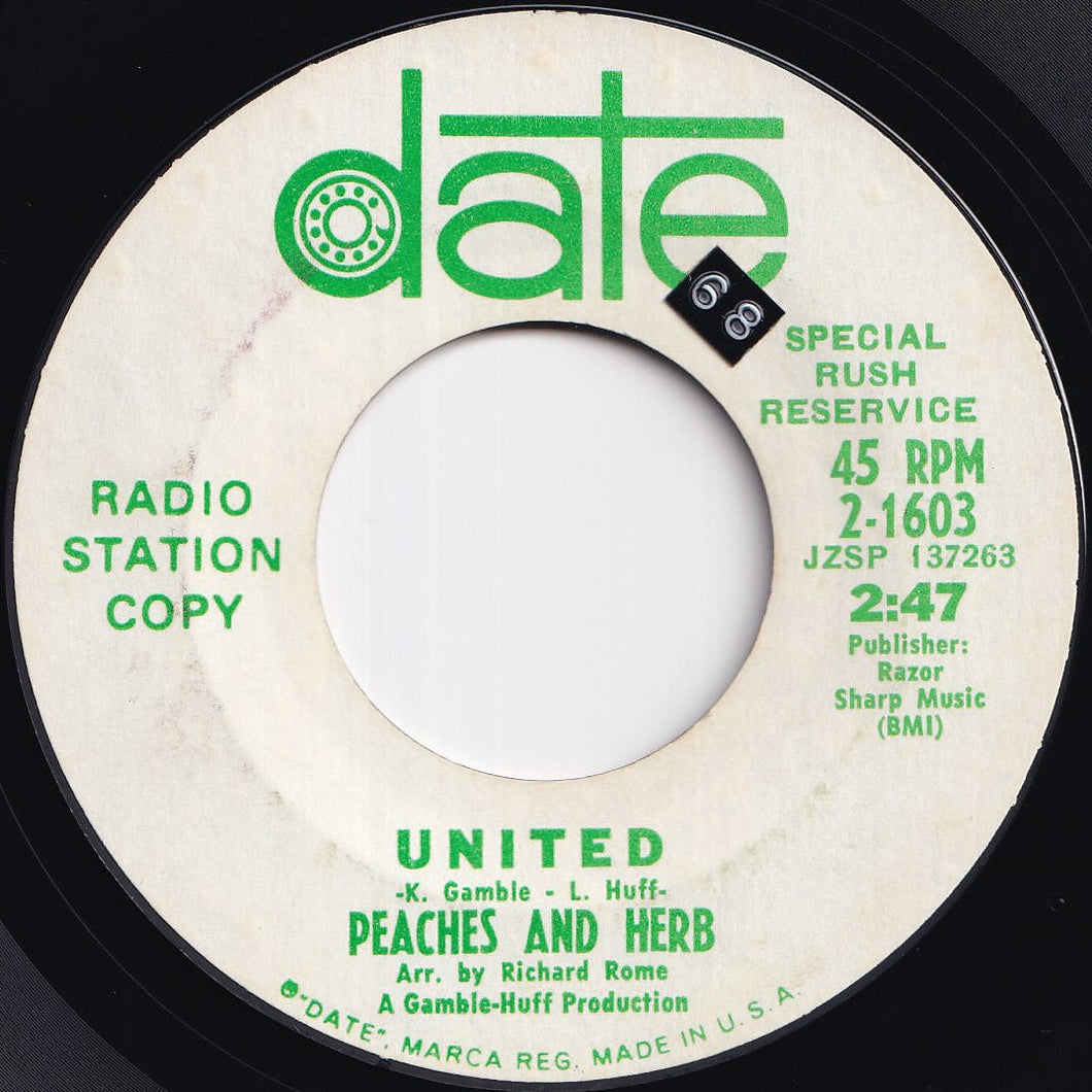 Peaches & Herb - United / United (7 inch Record / Used)