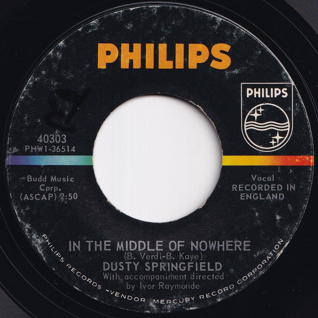 Dusty Springfield - In The Middle Of Nowhere / Baby, Don't You Know (7 inch Record / Used)