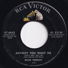 画像をギャラリービューアに読み込む, Elvis Presley - Love Me Tender / Anyway You Want Me (7 inch Record / Used)
