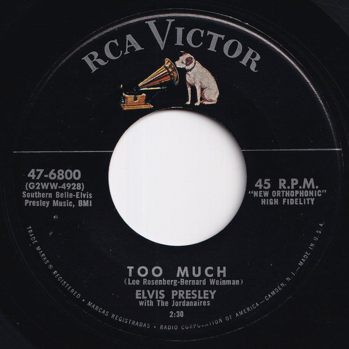Elvis Presley - Playing For Keeps / Too Much (7 inch Record