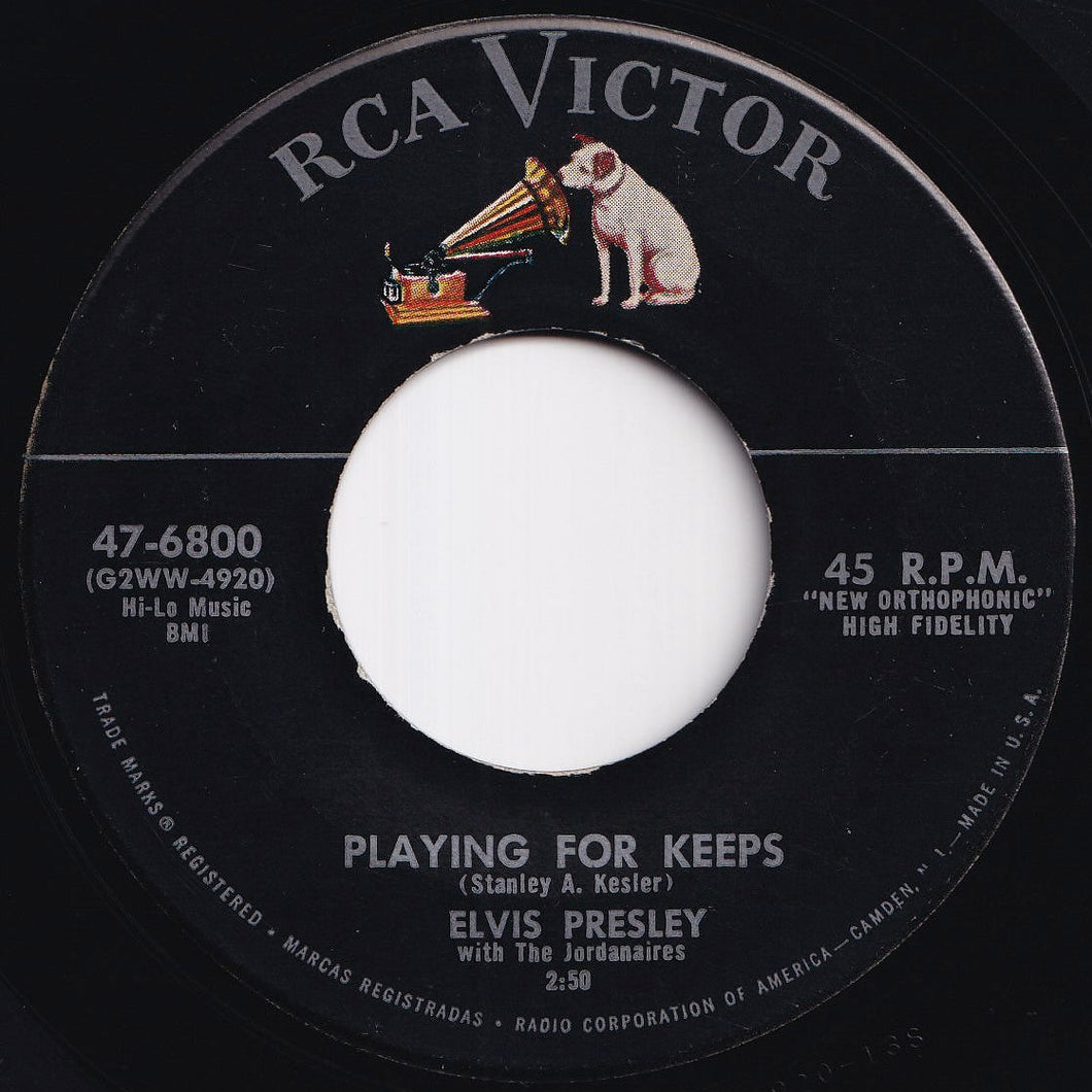 Elvis Presley - Playing For Keeps / Too Much (7 inch Record / Used)