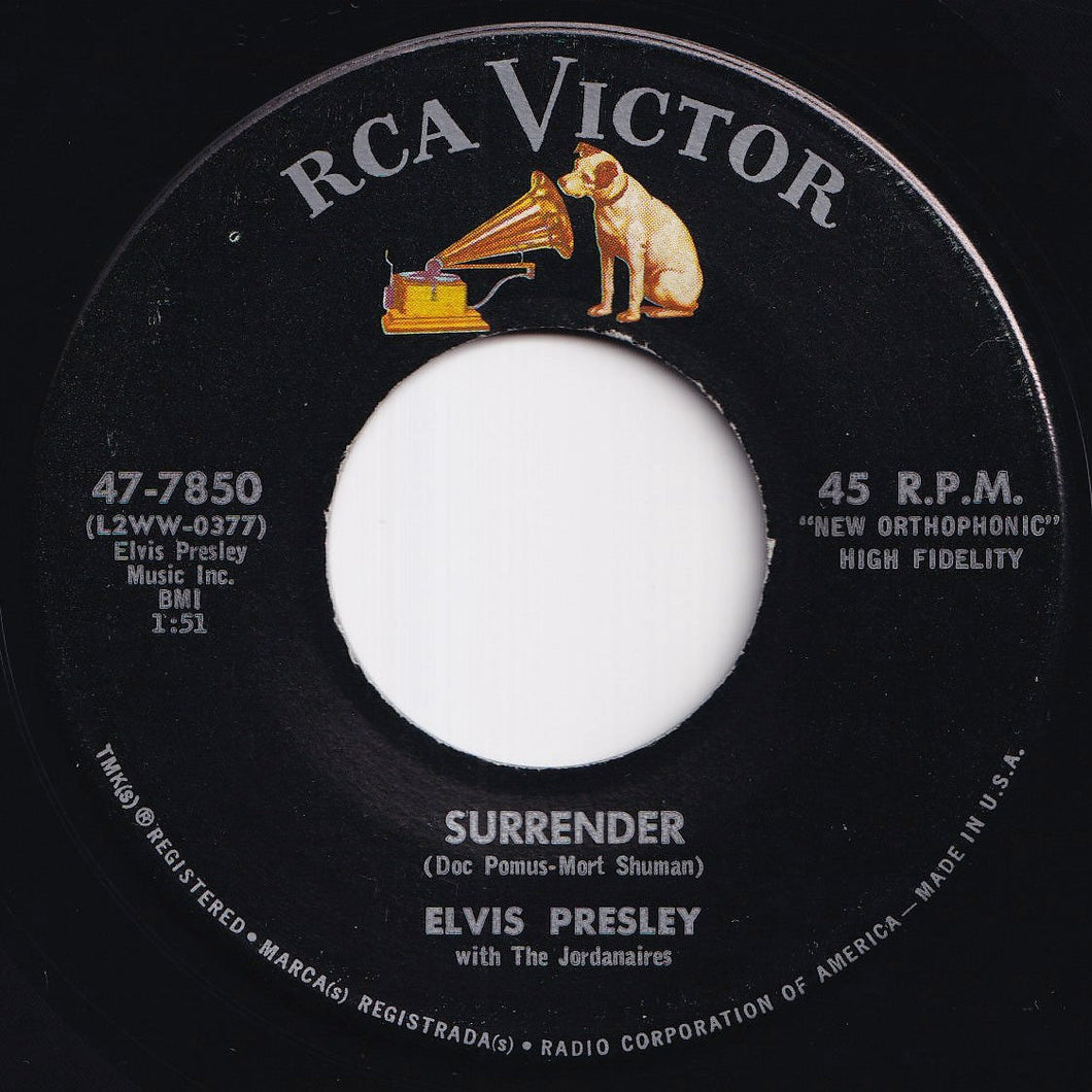 Elvis Presley - Surrender / Lonely Man (7 inch Record / Used)