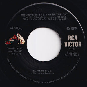 Elvis Presley - Crying In The Chapel / I Believe In The Man In The Sky (7 inch Record / Used)