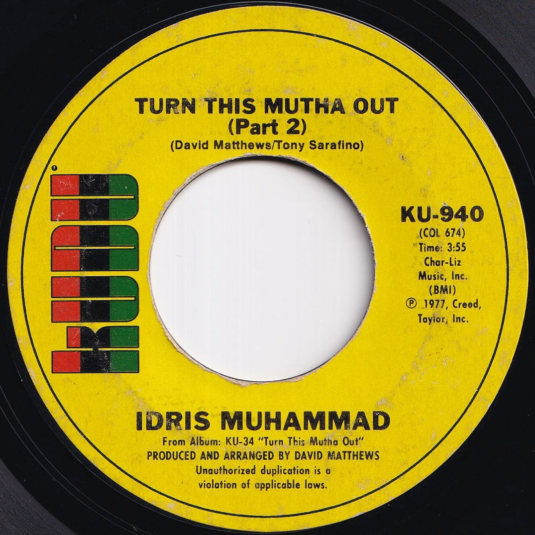 画像をギャラリービューアに読み込む, Idris Muhammad - Turn This Mutha Out (Part 1) / (Part 2) (7 inch Record / Used)