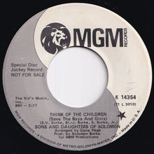 画像をギャラリービューアに読み込む, Sons And Daughters Of Solomon - Think Of The Children (Save The Boys And Girls) / A Piece Of Clay (7 inch Record / Used)
