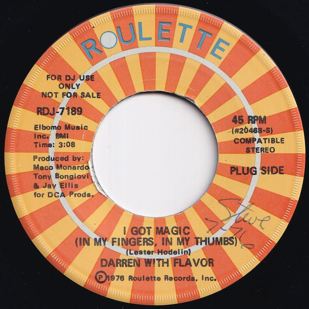 Darren With Flavor - I Got Magic (In My Fingers, In My Thumbs) / (Instrumental) (7 inch Record / Used)