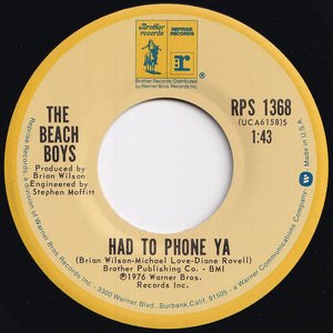 Beach Boys - It's O.K. / Had To Phone Ya (7 inch Record / Used)