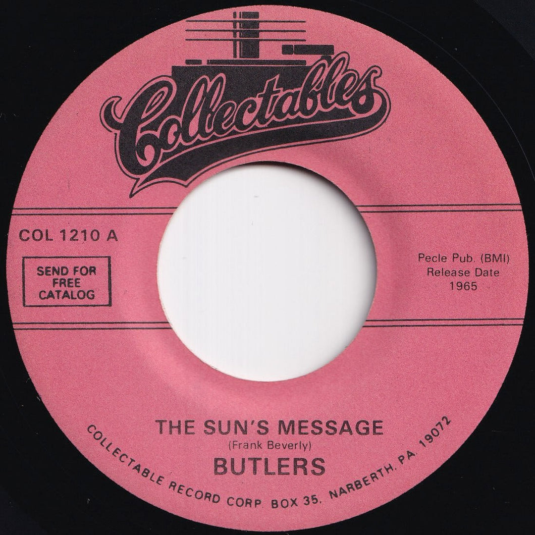 Butlers - The Sun's Message / She Tried To Kiss Me (All I Could Do Was Run) (7 inch Record / Used)