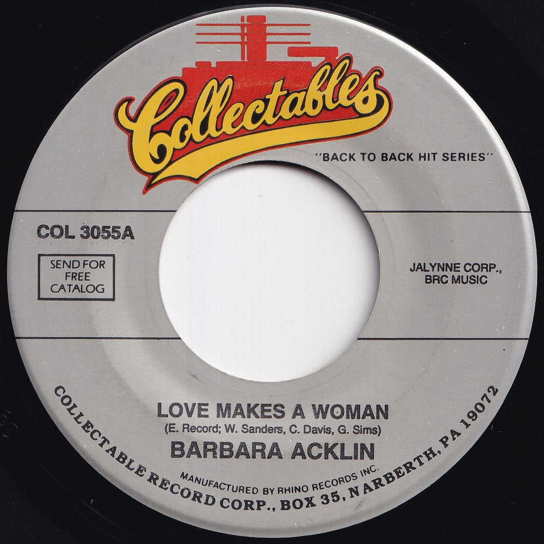 Barbara Acklin / Gene Chandler - Love Makes A Woman / The Girl Don't Care (7 inch Record / Used)