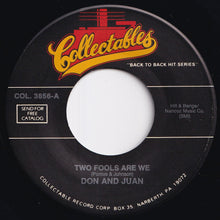 画像をギャラリービューアに読み込む, Don And Juan - Two Fools Are We / True Love Never Runs Smooth (7 inch Record / Used)
