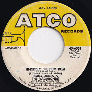 Jimmy James & The Vagabonds - Come To Me Softly / Hi-Diddly Dee Dum Dum (It's A Good Feelin') (7 inch Record / Used)