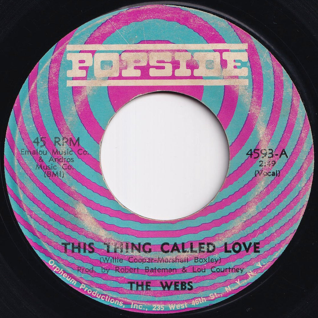 Webs - This Thing Called Love / Tomorrow (7 inch Record / Used)