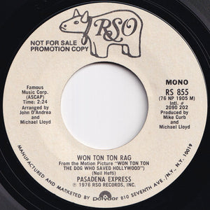 Pasadena Express - Won Ton Ton Rag (Stereo) / (Mono) (7 inch Record / Used)