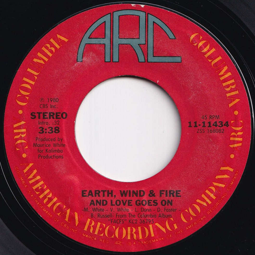 Earth, Wind & Fire - And Love Goes On / Win Or Lose (7 inch Record / Used)