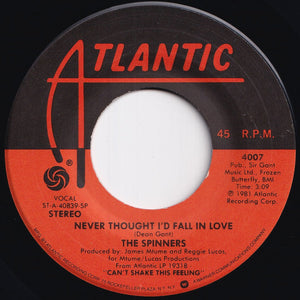 Spinners - Never Thought I'd Fall In Love / Send A Little Love (7 inch Record / Used)