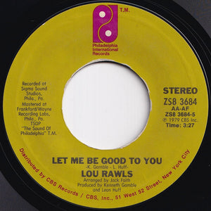 Lou Rawls - Let Me Be Good To You / Lover's Holiday (7 inch Record / Used)