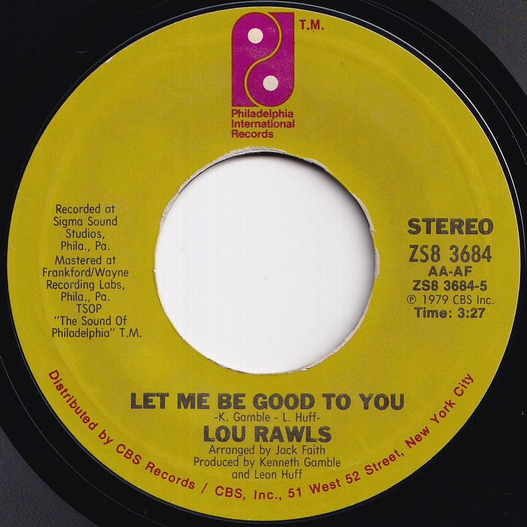 Lou Rawls - Let Me Be Good To You / Lover's Holiday (7 inch Record / Used)