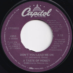 A Taste Of Honey - Sukiyaki / Don't You Lead Me On (7 inch Record / Used)