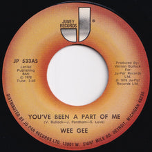 Load image into Gallery viewer, Wee Gee - You&#39;ve Been A Part Of Me / (Instrumental) (7 inch Record / Used)
