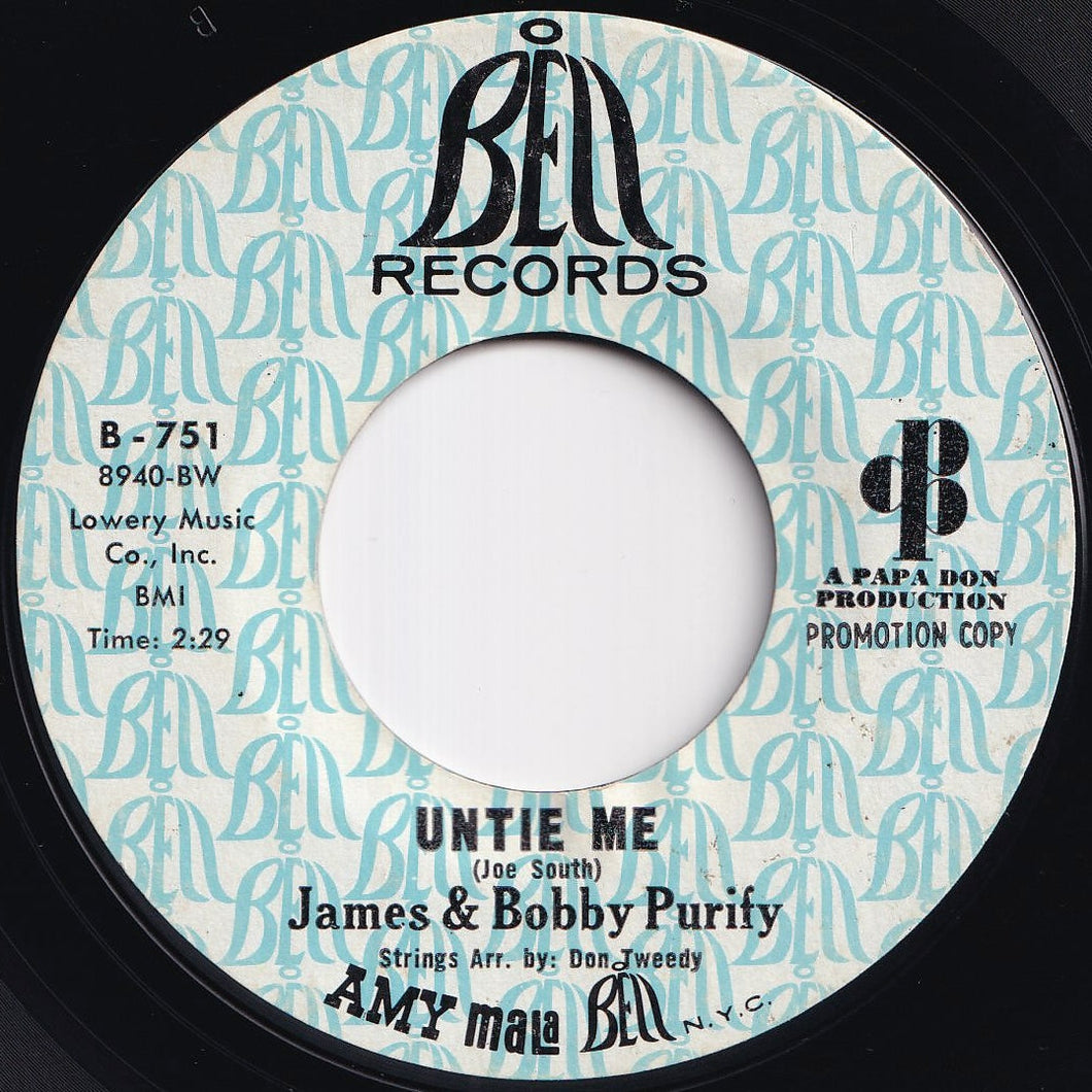 James & Bobby Purify - Untie Me / We're Finally Gonna Make It (7 inch Record / Used)