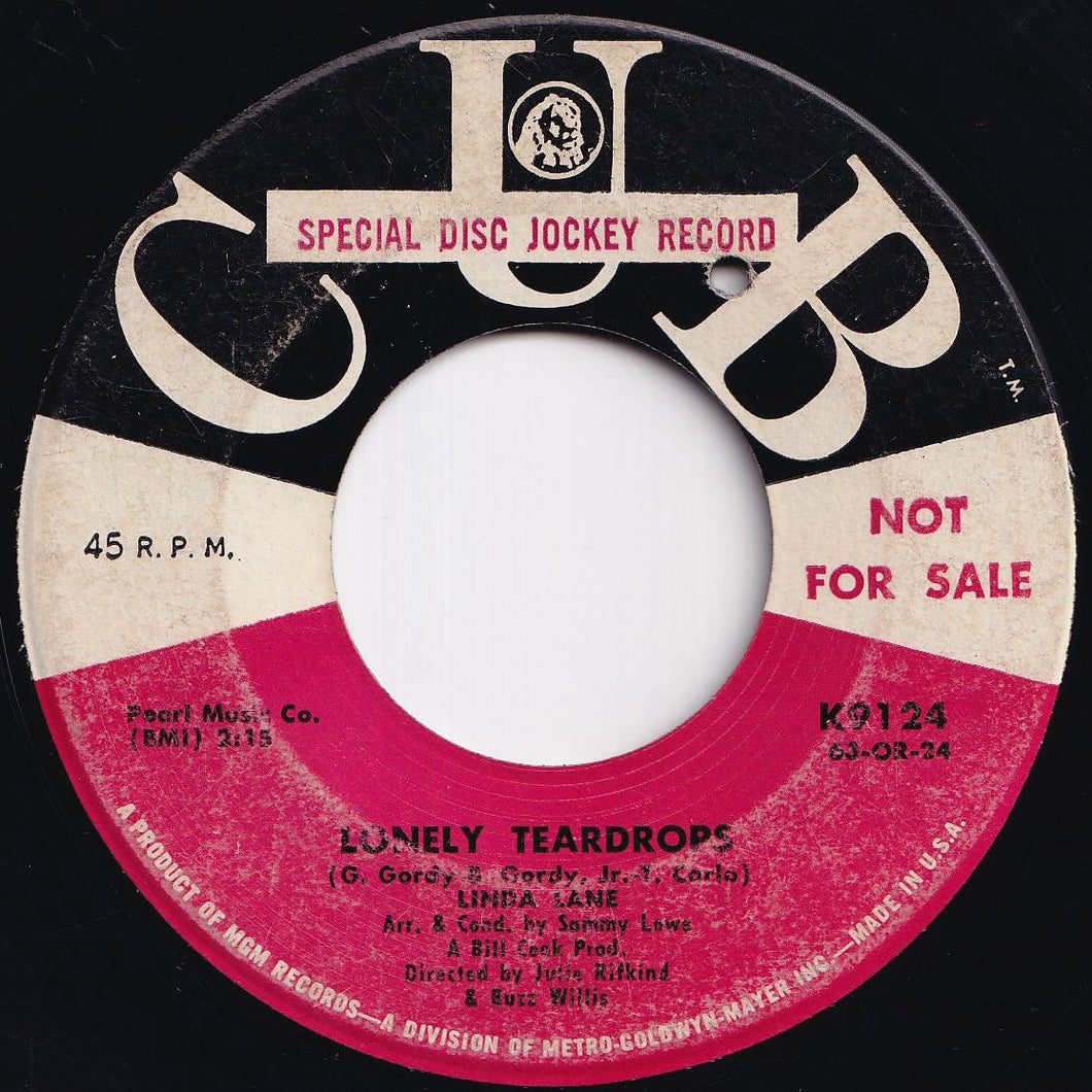 Linda Lane - Lonely Teardrops / Cancel The Celebration (7 inch Record / Used)