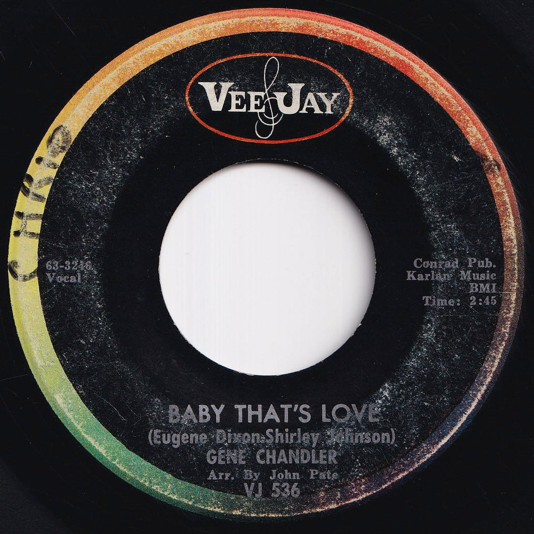 Gene Chandler - Baby That's Love / Man's Temptation (7 inch Record / Used)