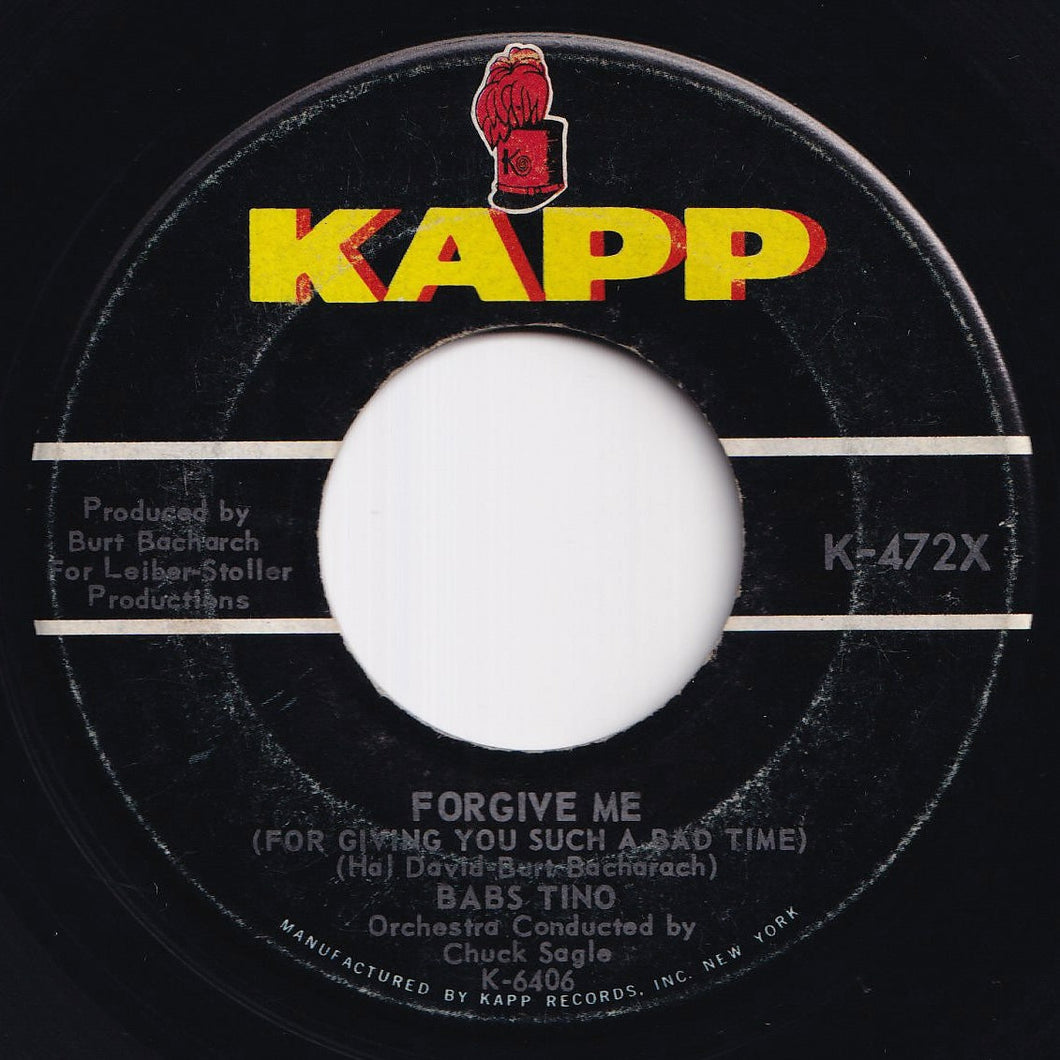 Babs Tino - Forgive Me (For Giving You Such A Bad Time) / If I Didn't Love You So Much (7 inch Record / Used)