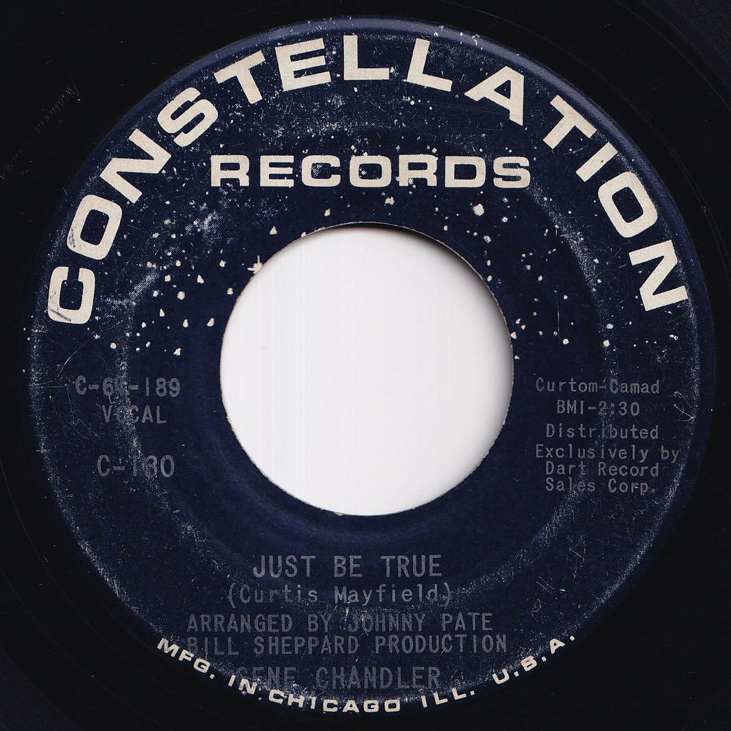 Gene Chandler - Just Be True / A Song Called Soul (7 inch Record / Used)