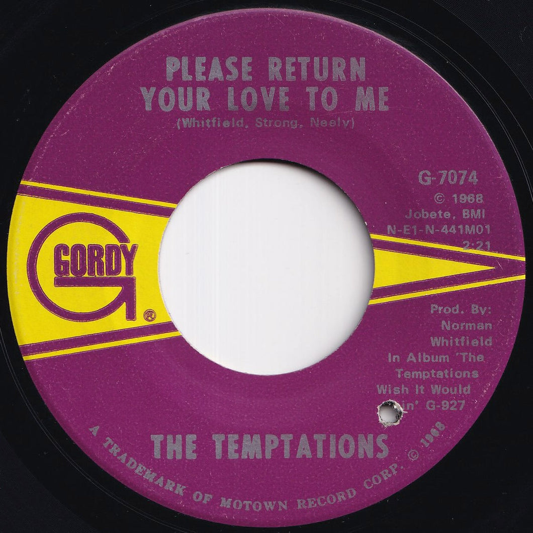 Temptations - Please Return Your Love To Me / How Can I Forget (7 inch Record / Used)