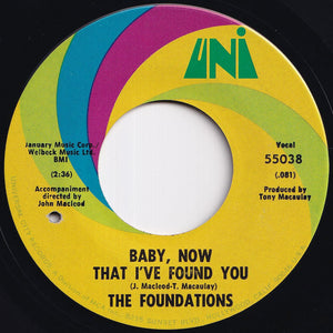 Foundations - Baby, Now That I've Found You / Come On Back To Me (7 inch Record / Used)