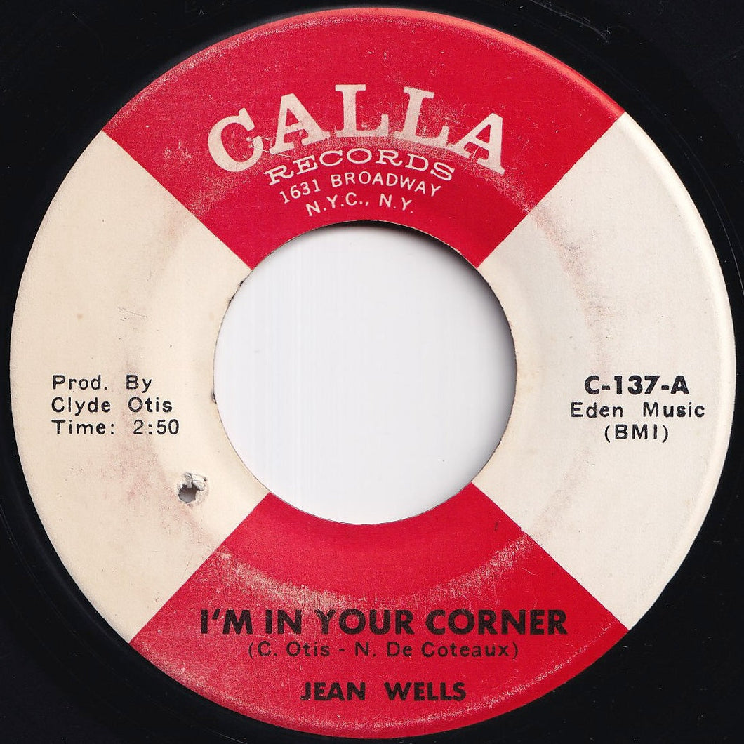 Jean Wells - I'm In Your Corner / I Feel Good (7 inch Record / Used)
