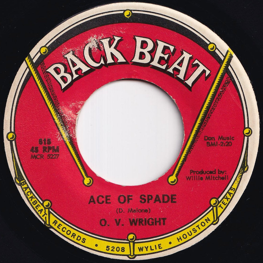 O. V. Wright - Ace Of Spade / Afflicted (7 inch Record / Used)