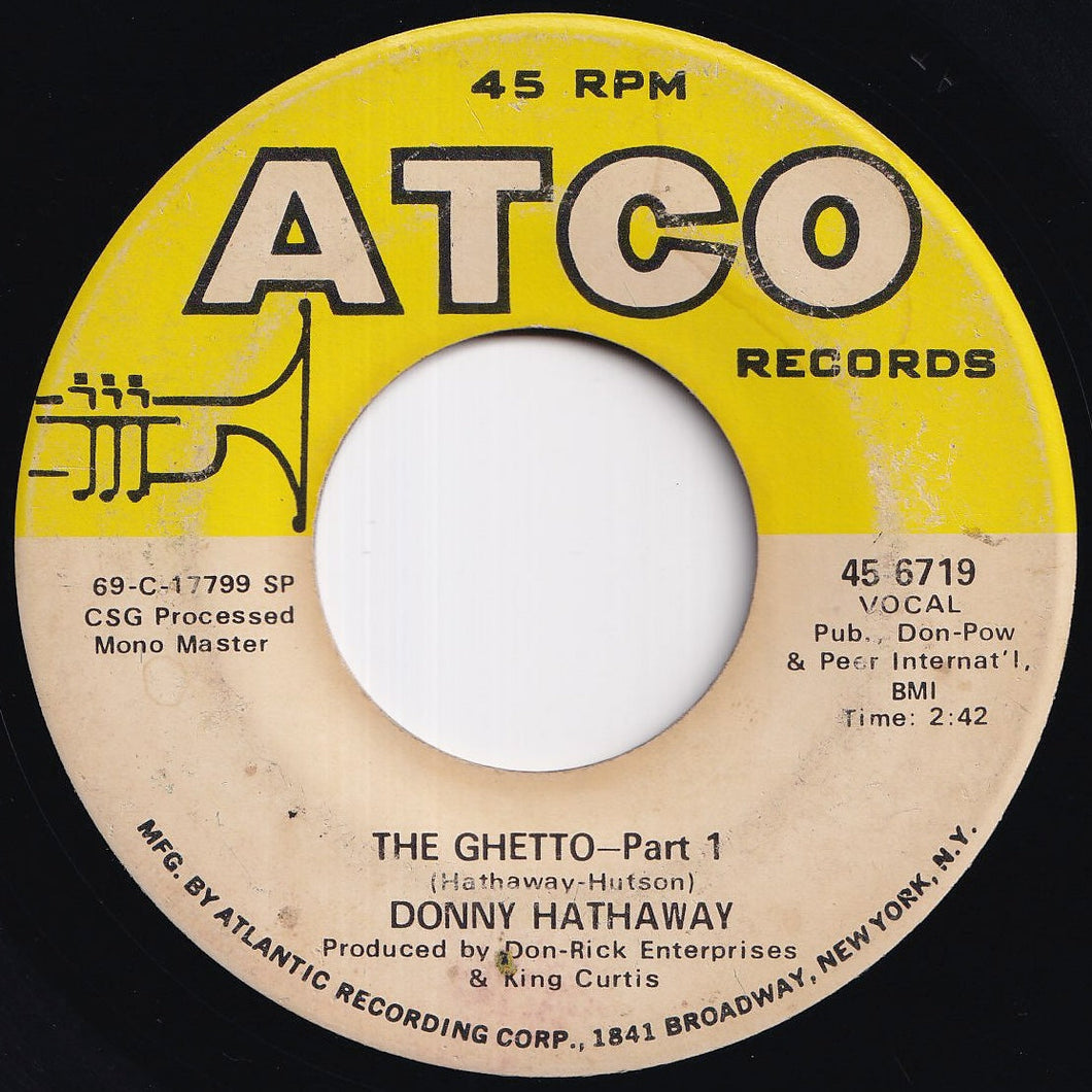 Donny Hathaway - The Ghetto (Part 1) / (Part 2) (7 inch Record / Used)