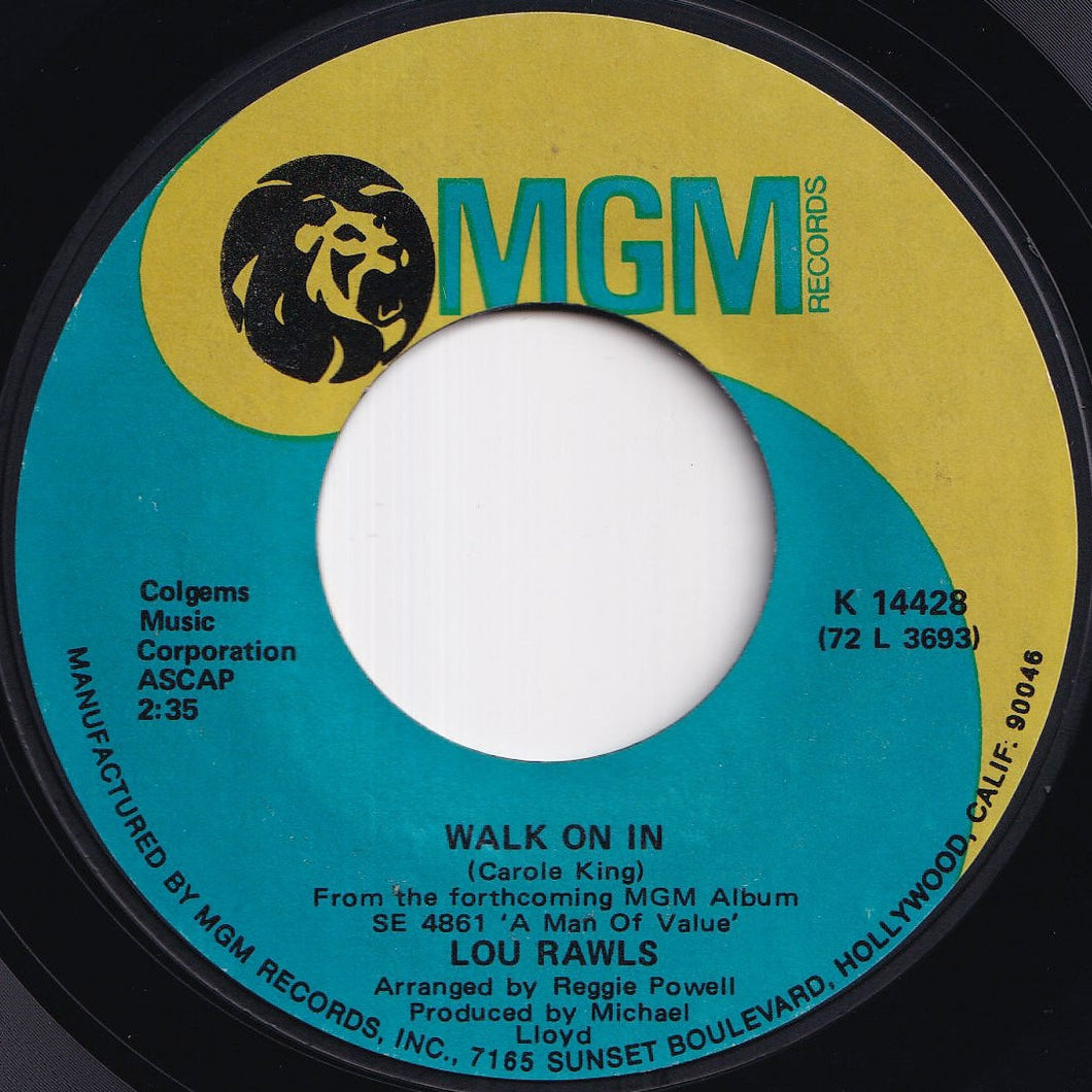 Lou Rawls - Walk On In / The Politician (7 inch Record / Used)