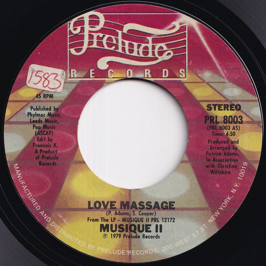 Musique II - Love Massage / Number One (7 inch Record / Used)