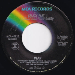 War - Galaxy (Part I) / (Part II) (7 inch Record / Used)