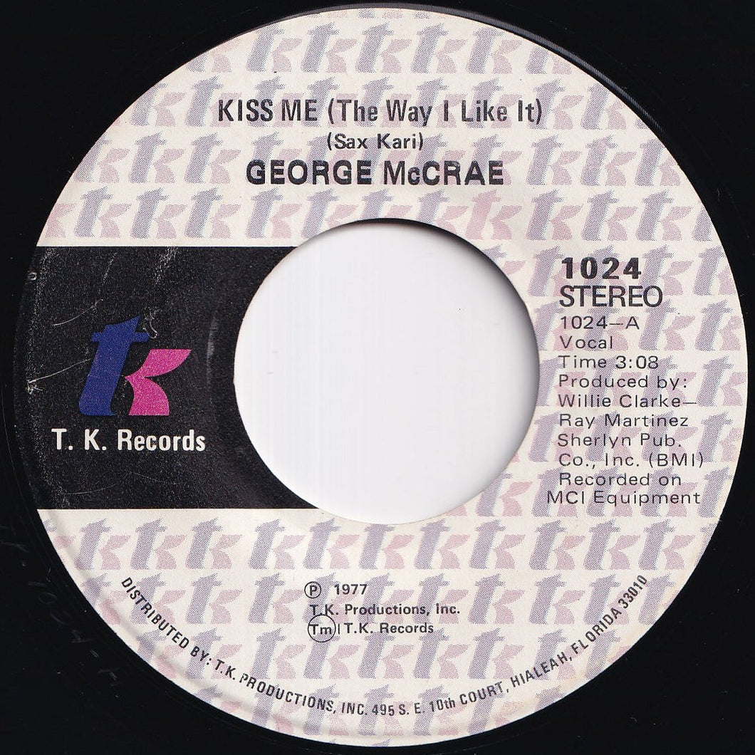 George McCrae - Kiss Me (The Way I Like It) / (Pt. 2) (7 inch Record / Used)