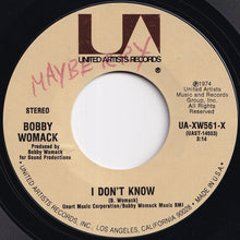 Load image into Gallery viewer, Bobby Womack - I Don&#39;t Know / Yes Jesus Loves Me (7 inch Record / Used)
