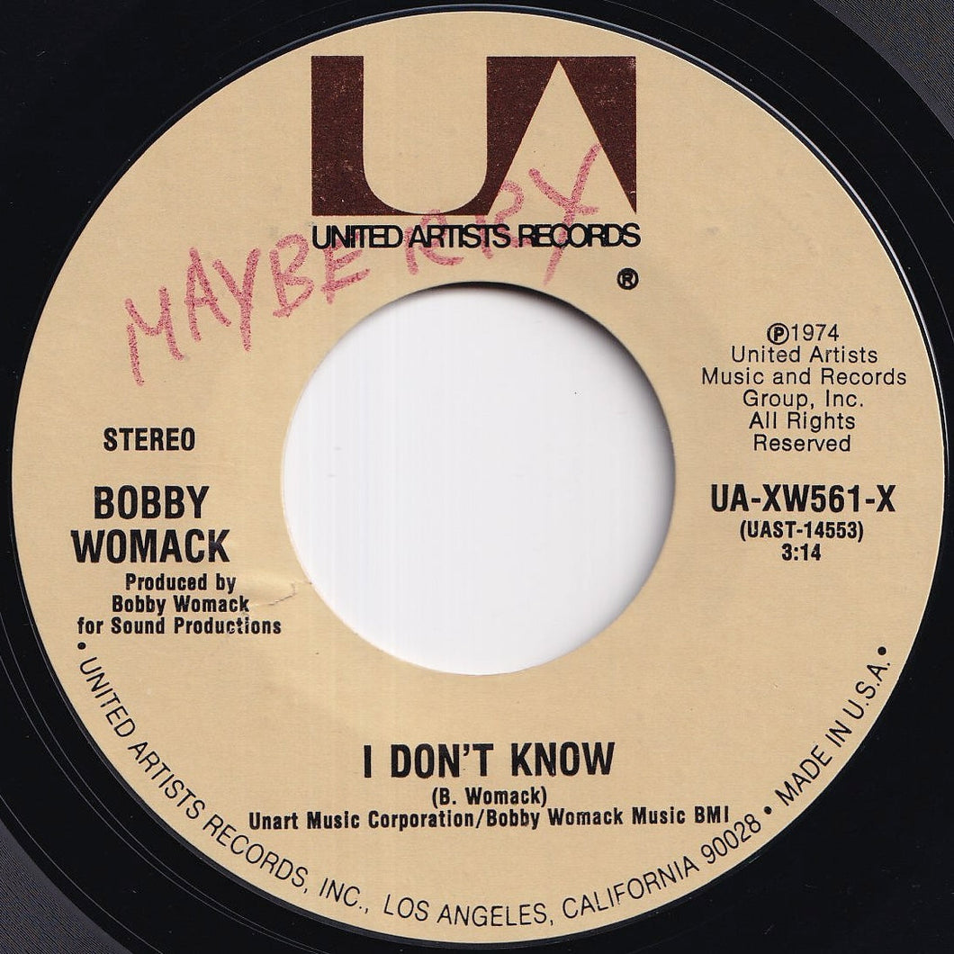 Bobby Womack - I Don't Know / Yes Jesus Loves Me (7 inch Record / Used)